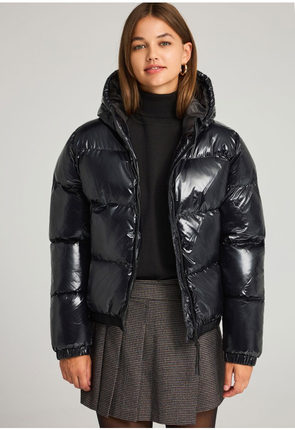 Καπιτονέ puffer μπουφάν με κουκούλα