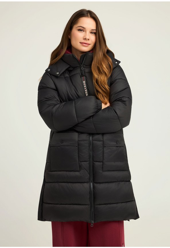 Regular fit μακρύ puffer μπουφάν με κουκούλα