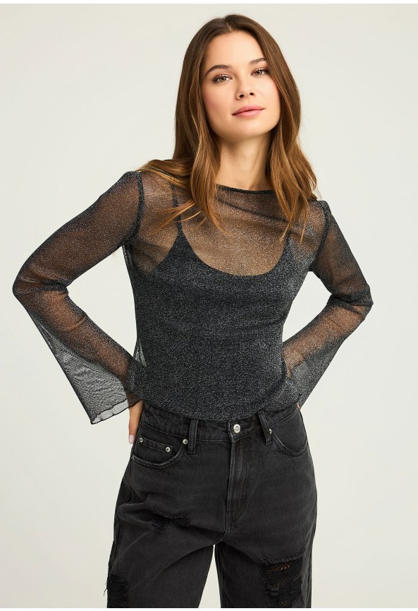 Sheer top see-through