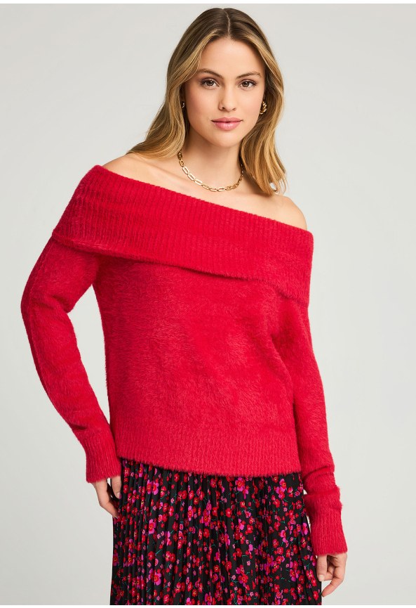 Πλεκτό teddy off shoulder