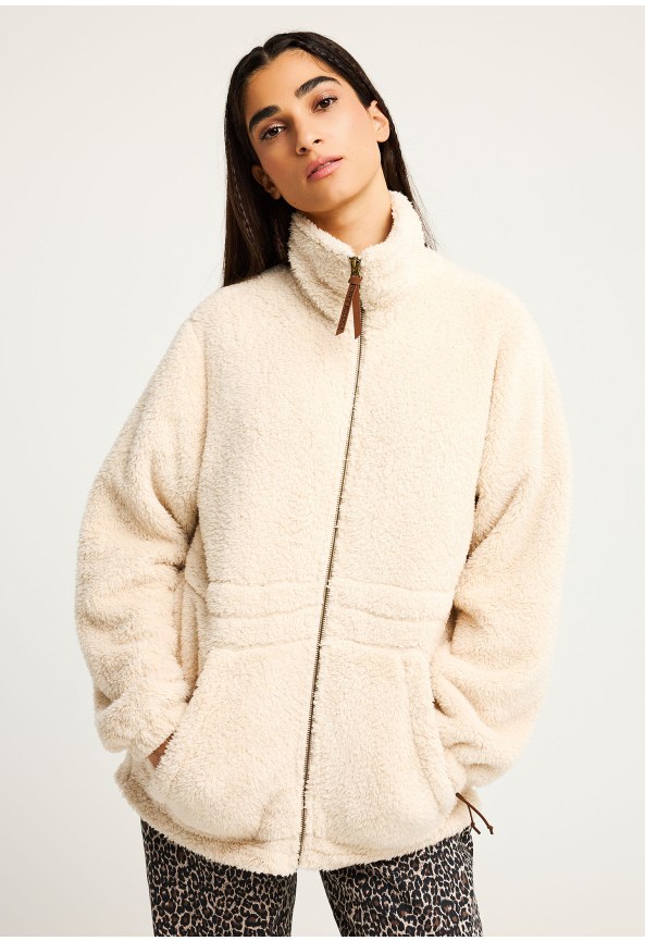 Women's fleece zip-up hoodie