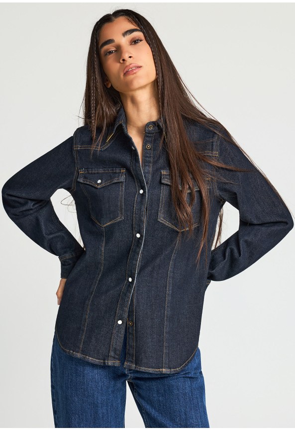 Γυναικείο τζιν πουκάμισο
