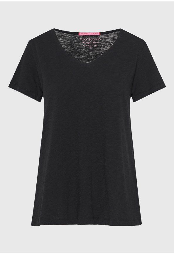 T-shirt με V λαιμόκοψη - The basics collection