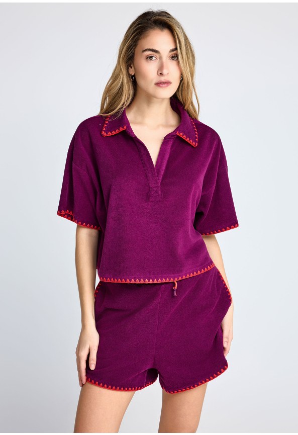 Γυναικεία πετσετέ μπλούζα πόλο