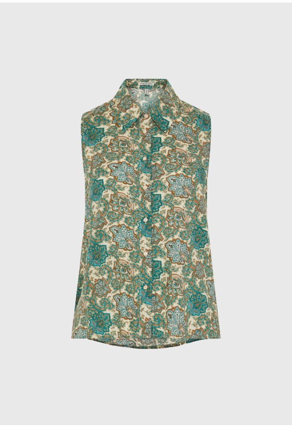 Women's floral sleevless shirt
