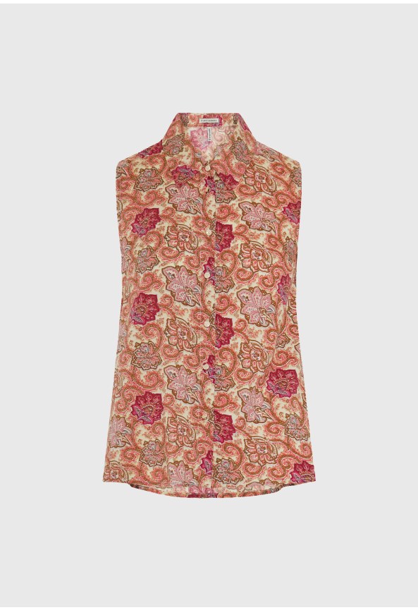 Women's floral sleevless shirt