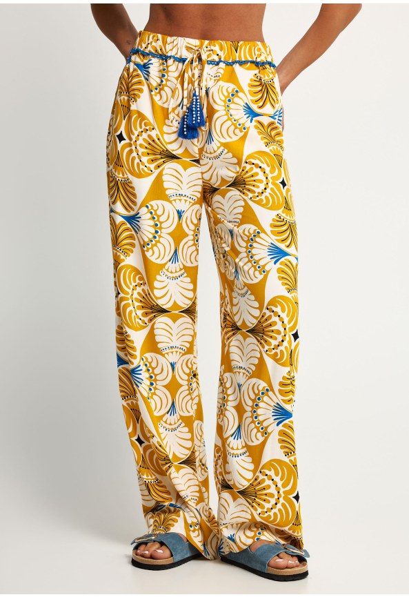 Γυναικεία wide leg παντελόνα