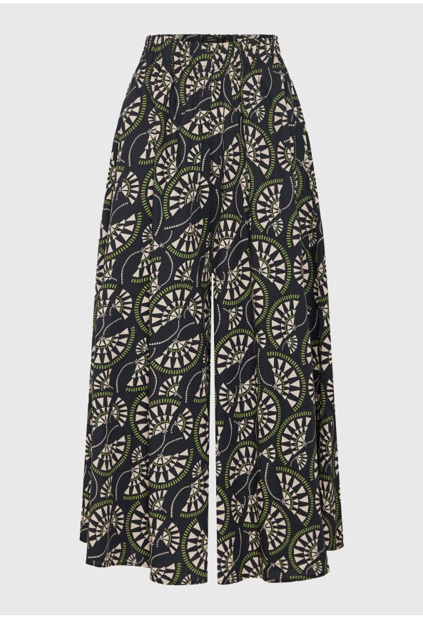 Γυναικεία wide leg παντελόνα από βαμβάκι