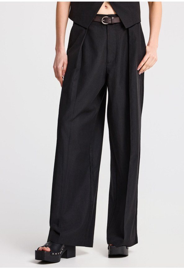 Γυναικεία casual wide leg παντελόνα