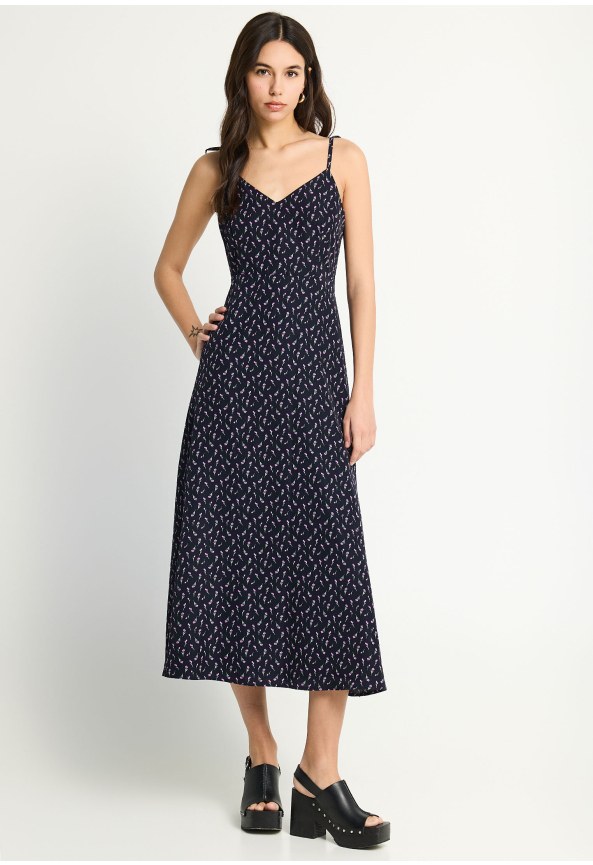 Γυναικείο midi φλοράλ φόρεμα