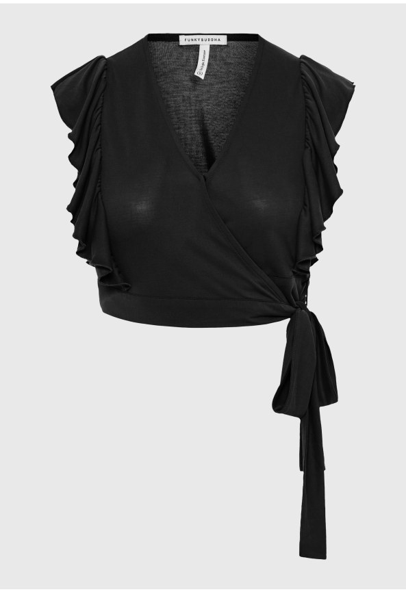 Γυναικείο μονόχρωμο cropped top