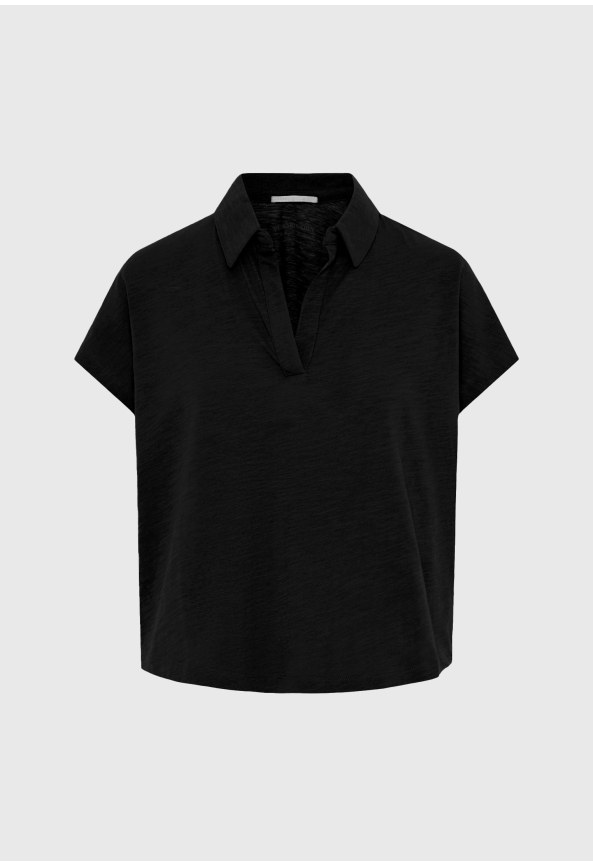 Γυναικείο T-shirt με γιακά - The basics collection