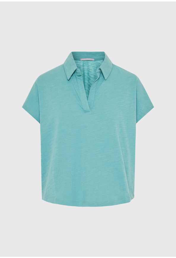 Γυναικείο T-shirt με γιακά - The basics collection