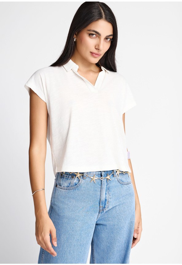 Collared neck women's t-shirt -The basics collection