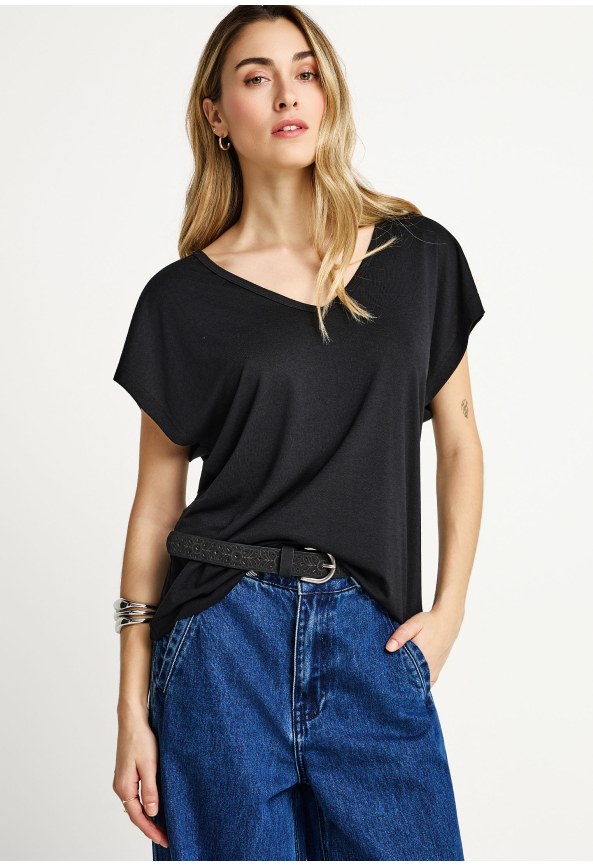 Γυναικείο t-shirt με V λαιμόκοψη - The basics collection