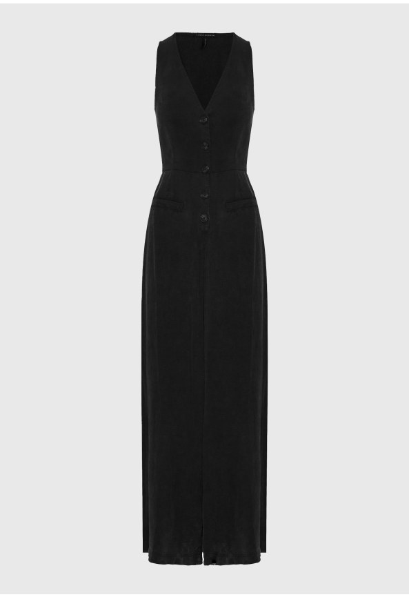 Ολόσωμη φόρμα lyocell με ανοιχτή πλάτη