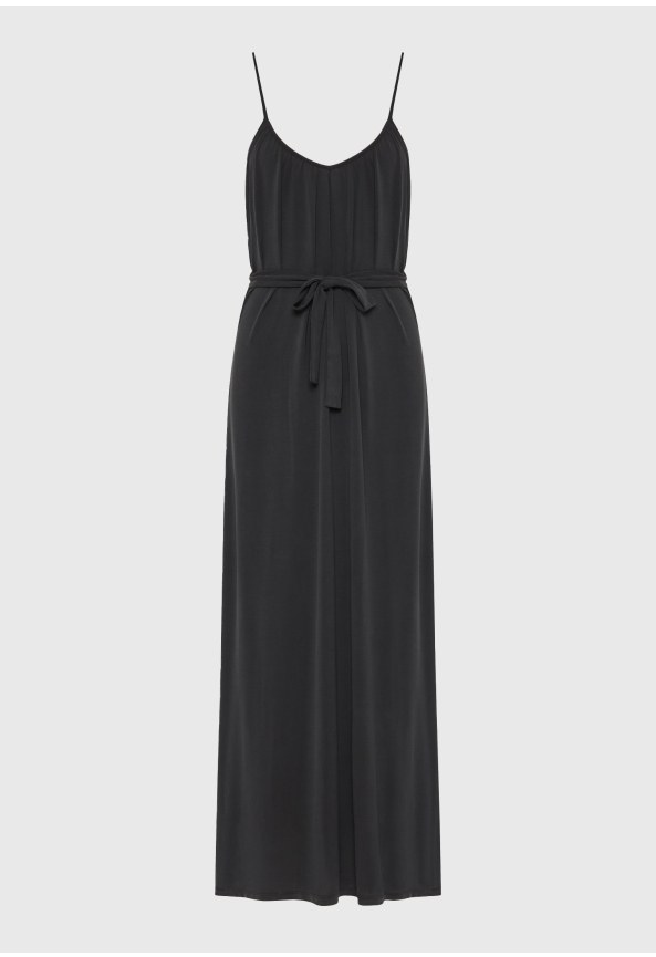 Γυναικείο relaxed μάξι φόρεμα με ζώνη στη μέση