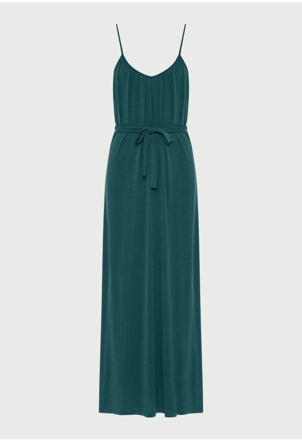 Γυναικείο relaxed μάξι φόρεμα με ζώνη στη μέση