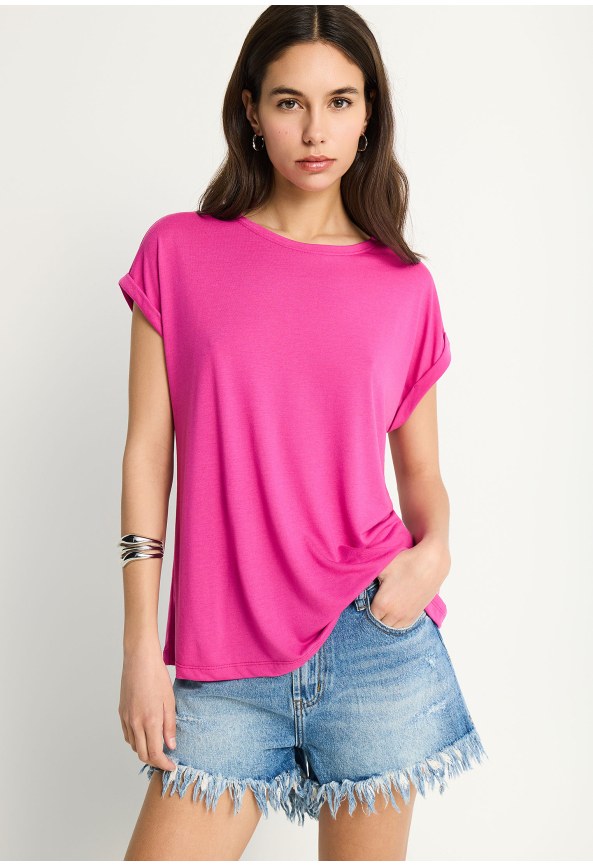 Γυναικείο t-shirt με στρογγυλή λαιμόκοψη - The basic collection