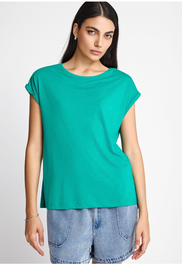 Γυναικείο t-shirt με στρογγυλή λαιμόκοψη - The basic collection