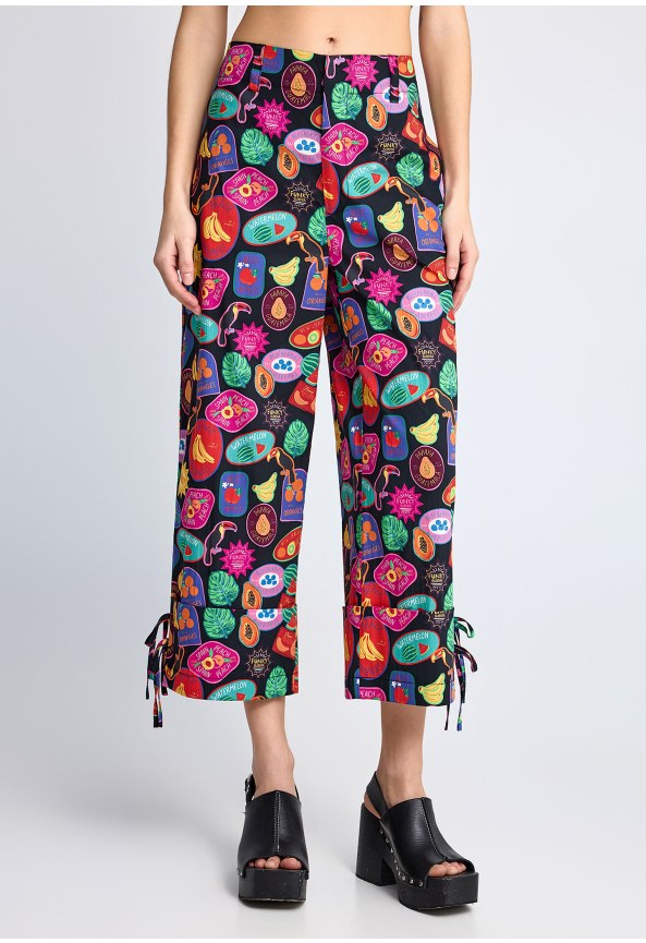 Γυναικείο chino παντελόνι με μοτίβο