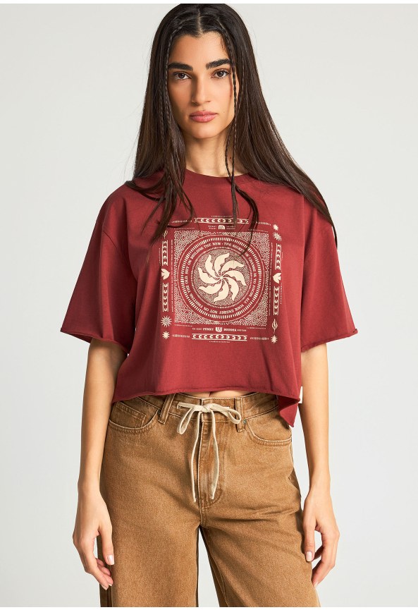 Γυναικείο loose fit T-shirt με τύπωμα