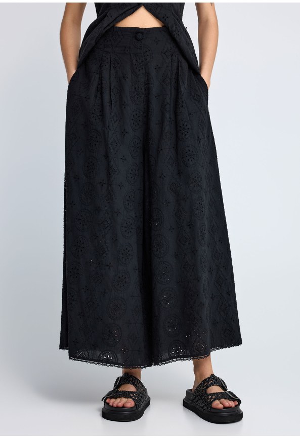 Γυναικεία relaxed fit παντελόνα από βαμβάκι