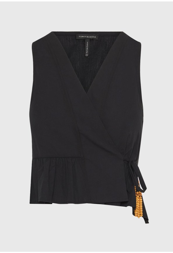 Γυναικείο κρουαζέ τοπ με βολάν