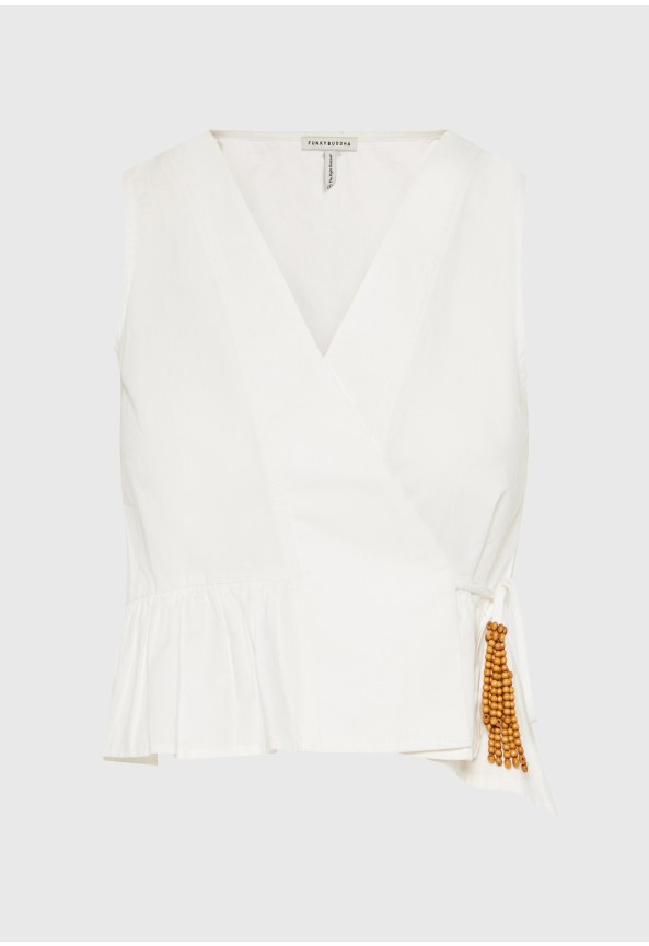 Γυναικείο κρουαζέ τοπ με βολάν