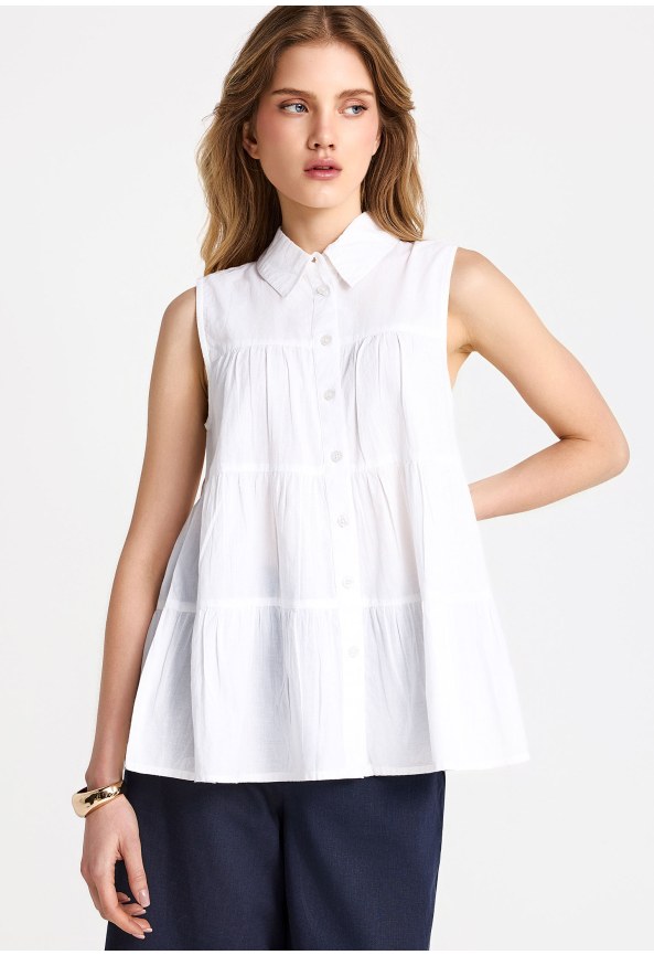 Women's shirt with ruffles