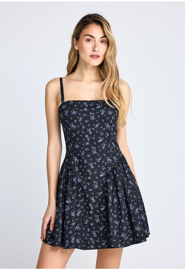 Γυναικείο μίνι φόρεμα με βολάν