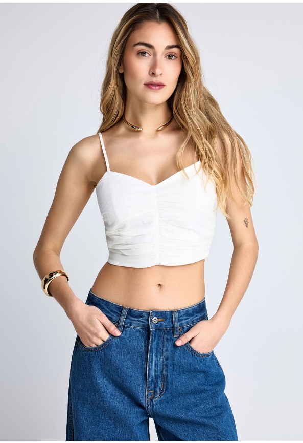 Γυναικείο εφαρμοστό cropped τοπ