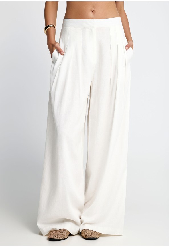 Γυναικεία παντελόνα linen blend
