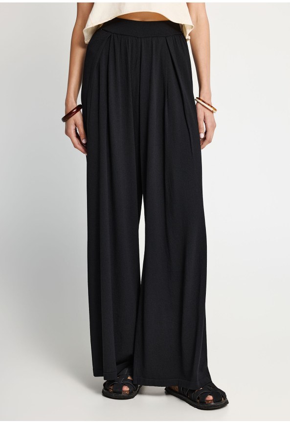 Γυναικεία wide leg παντελόνα
