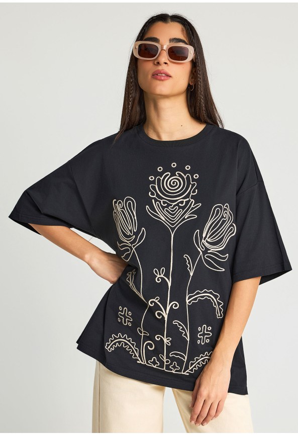 Γυναικείο loose t-shirt με τύπωμα