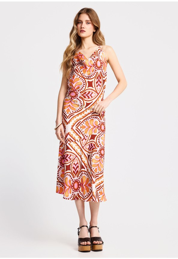 Γυναικείο έθνικ midi φόρεμα