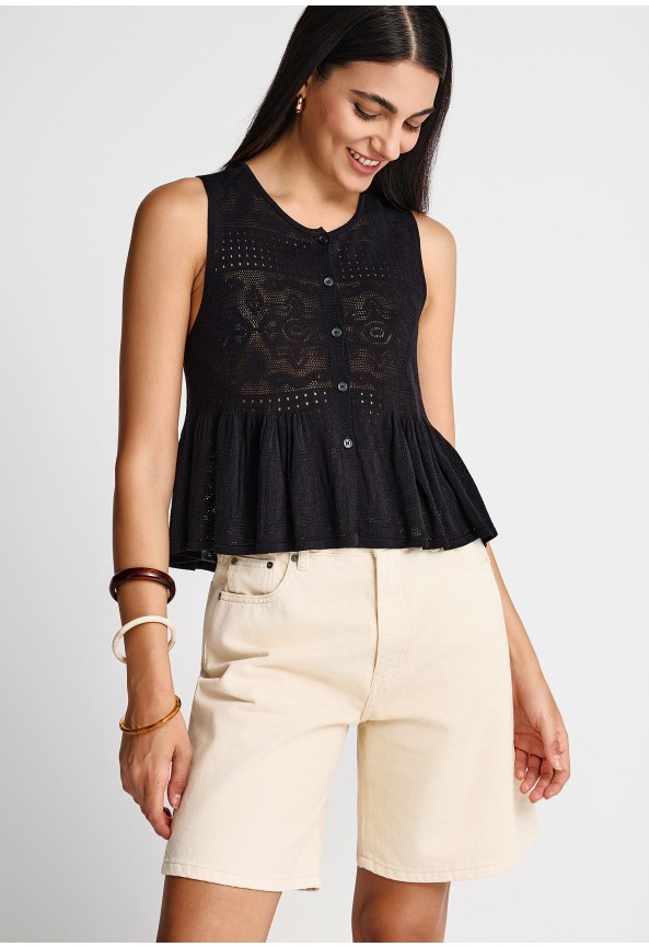 Crochet sleeveless top