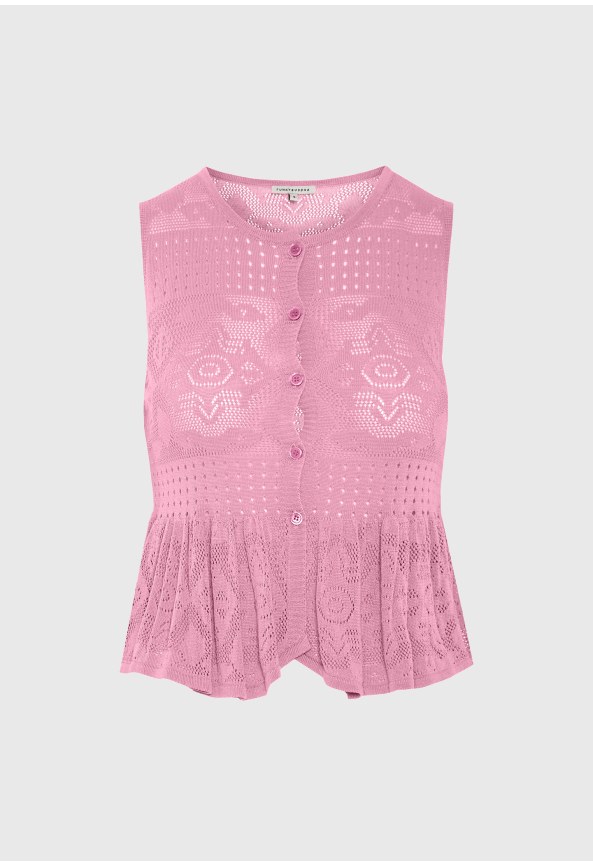 Αμάνικο crochet τοπ