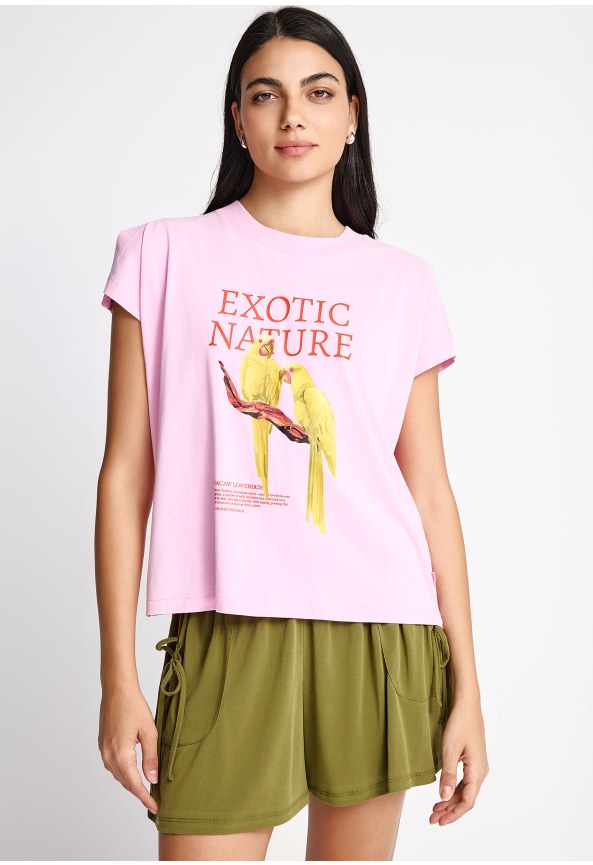 Γυναικείο loose t-shirt με τύπωμα