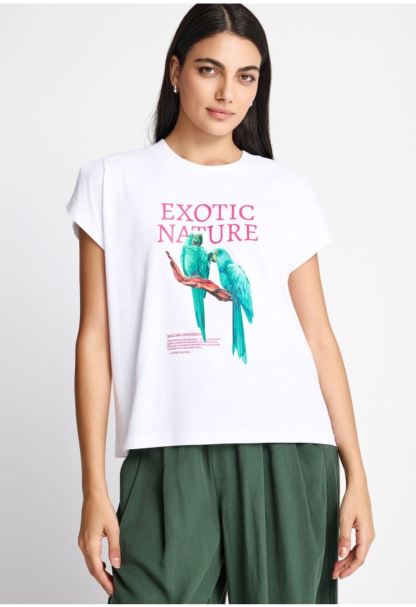 Γυναικείο loose t-shirt με τύπωμα