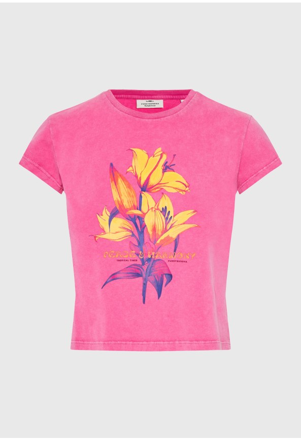 Γυναικείο slim t-shirt με τύπωμα