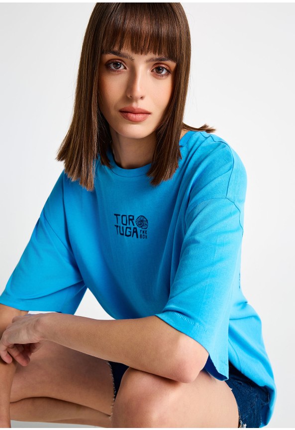 Γυναικείο t-shirt με τύπωμα στην πλάτη