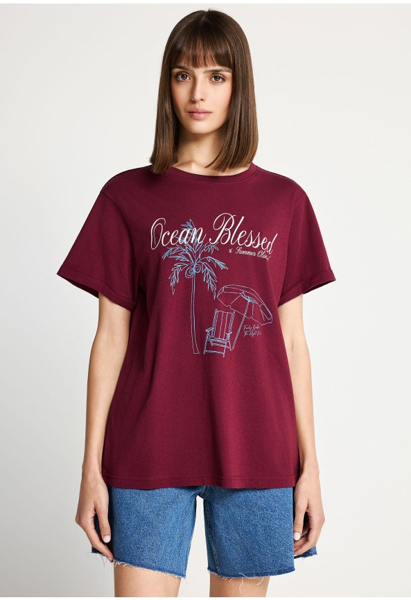 Women's cotton t-shirt with print