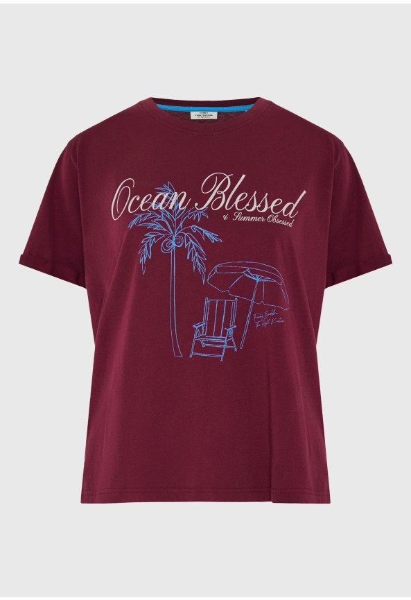 Γυναικείο βαμβακερό t-shirt με τύπωμα