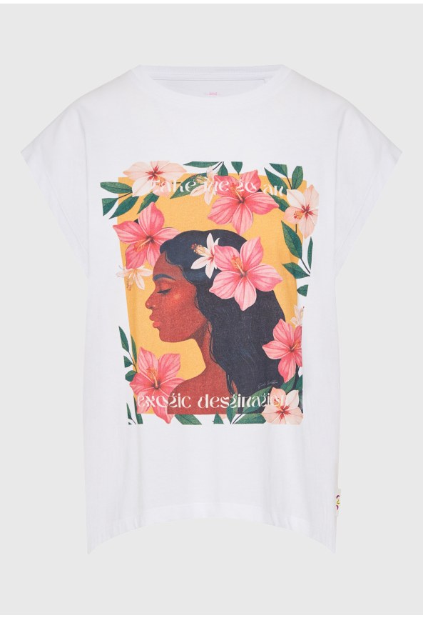 Women's sleeveless top with print 