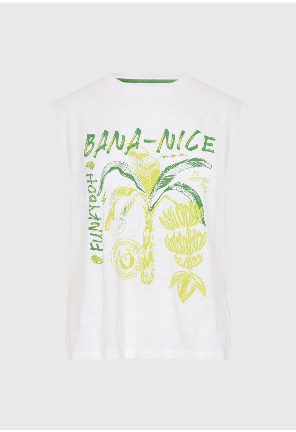 Γυναικεία αμάνικη μπλούζα με τύπωμα