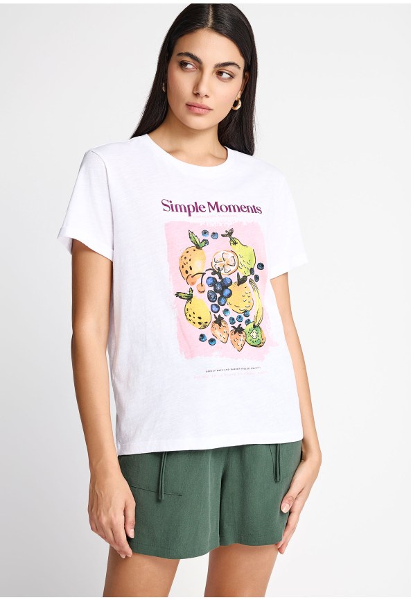 Γυναικείο βαμβακερό t-shirt με τύπωμα