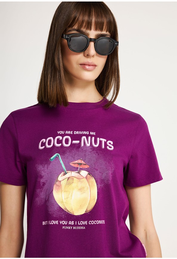 Γυναικείο βαμβακερό t-shirt με τύπωμα