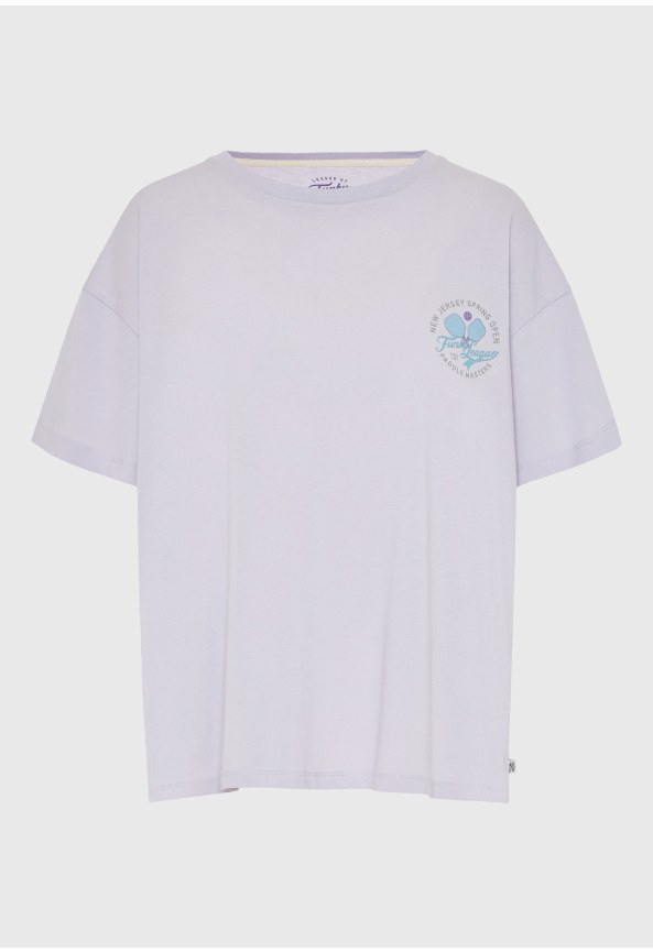 Γυναικείο βαμβακερό t-shirt με τύπωμα στην πλάτη
