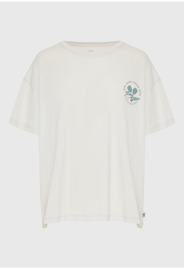 Γυναικείο βαμβακερό t-shirt με τύπωμα στην πλάτη